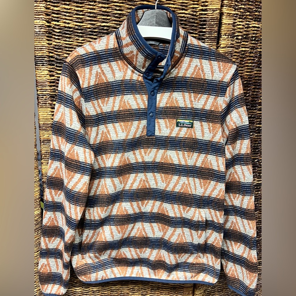 L.L. Bean Striped Knit Sweater- Medium Reg, Slightly Fitted, Striped